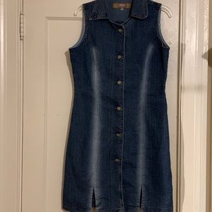 London Blue, jean dress.